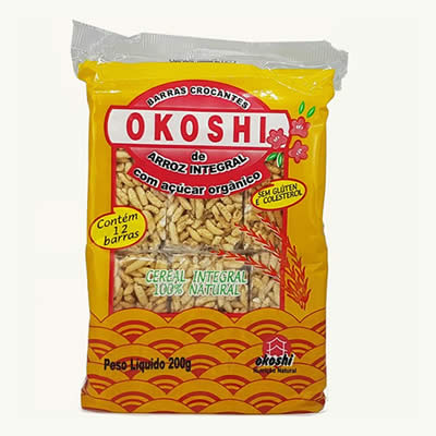 Biscoito Okoshi de Arroz Integral com Açucar Orgânico